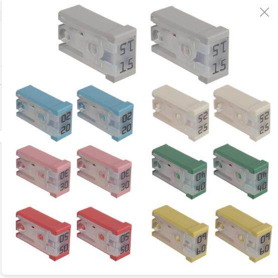 14件15A20A25A30A40A50A60A32V迷你开槽汽车盒式保险丝套件
