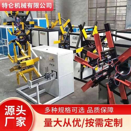 20-75pe塑料管材收卷机 双盘收卷机 铝管钢丝计米器自动盘管机