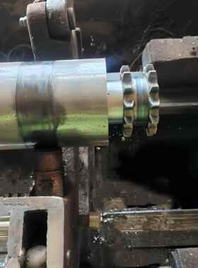 排齿轮滚无力动滚筒托辊不锈钢锥筒LQQ齿轮托辊传送带双滚筒托辊