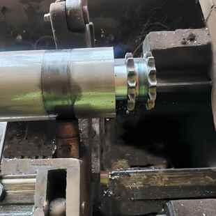 排齿轮滚无力动滚筒托辊不锈钢锥筒LQQ齿轮托辊传送带双滚筒托辊