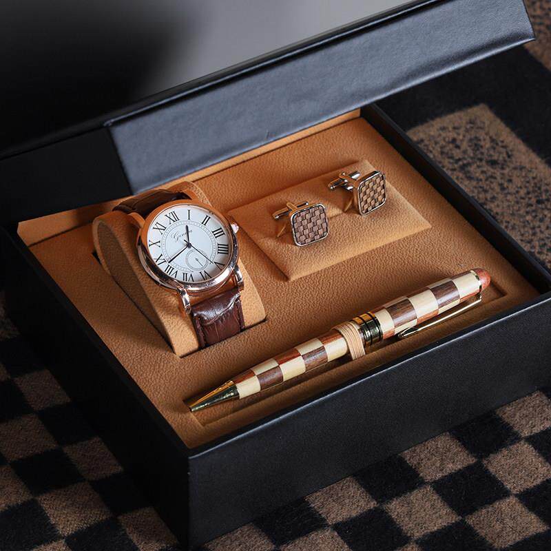 手表盒套装意式男士样板房衣帽间软装摆件袖扣领结钢笔衣柜小摆件