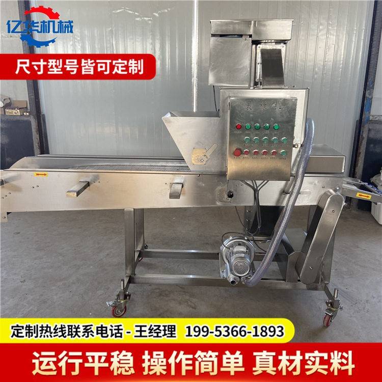 YH-400红豆派上糠机隧道式春卷裹糠机香酥麻花上浆裹糠全套设备