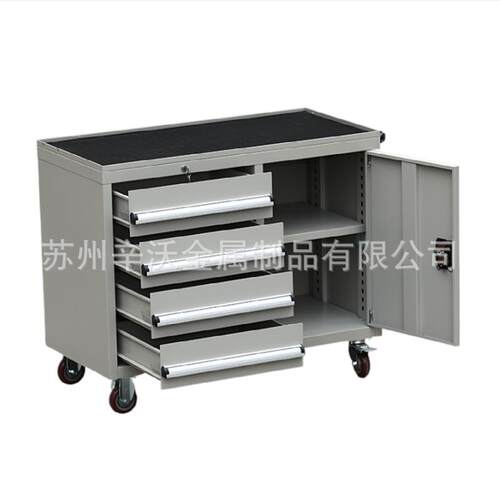 重型组合工具车四抽一门带挂板维修工位车移动4S零件车重型工具柜