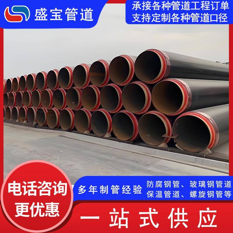 埋式钢套钢蒸汽管道内外滑动型钢套钢保温管复合型蒸汽保温钢管