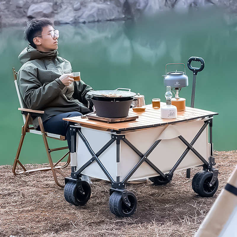 取车子手推车营地小推车露营拖车车可折叠车手拉快递超大户外聚拢