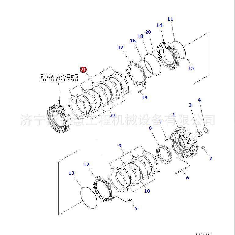特惠松小推土机D85EX制动活塞14X-15-22730配件D85ESS-2A厦门河南