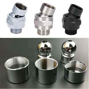 铜 304不锈钢大花洒顶喷连接配件万向球头螺帽旋转活动球4分 201