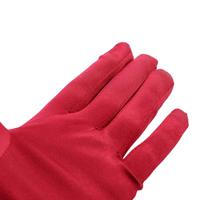 Pearl bow gloves new wedding dress ball dinner satin short