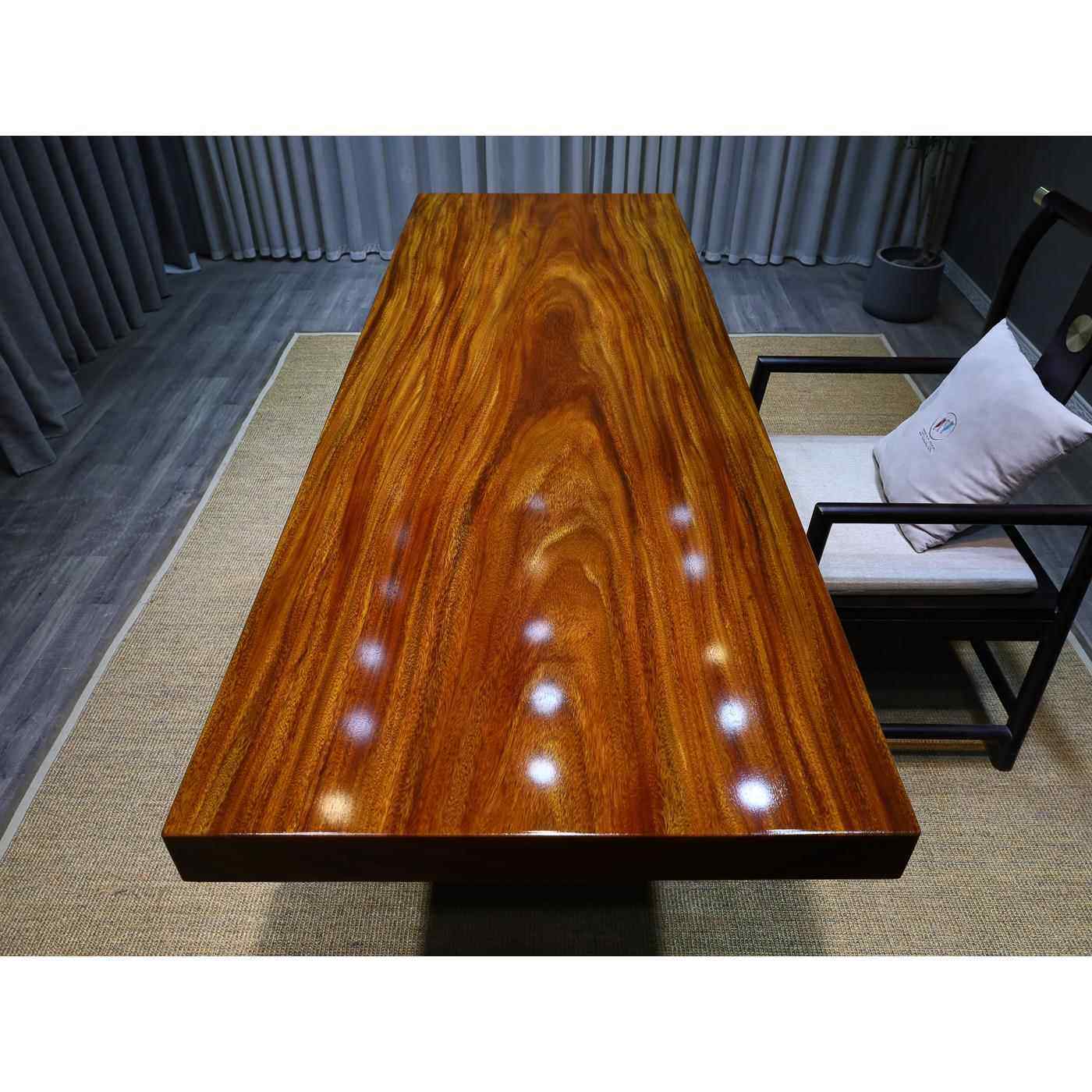 尺寸：200*72*8.5 奥坎实木大板原木茶台茶桌餐桌老板桌办公桌