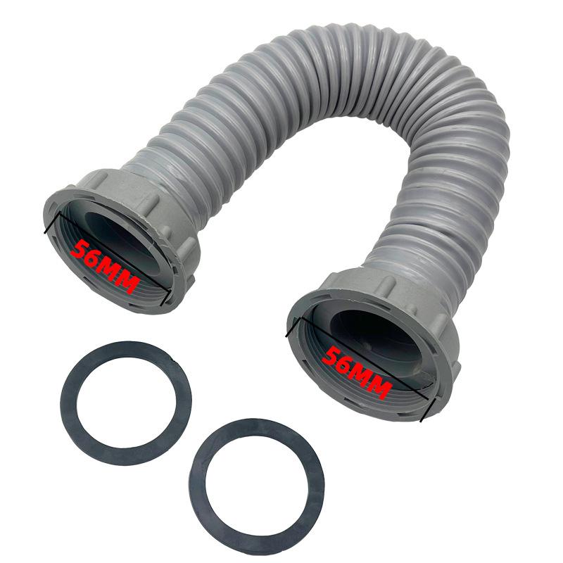 厨房洗菜盆双头下水管水槽双螺纹口排水管洗碗池加长连接软管配件