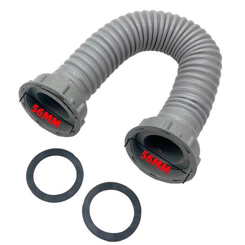 厨房洗菜盆双头下水管水槽双螺纹口排水管洗碗池加长连接软管配件