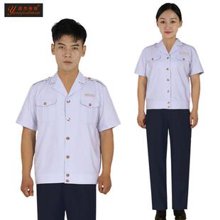 新款制服衬衫男女款夏季短袖衬衫服务工作服春秋裤子夏裤冬裤