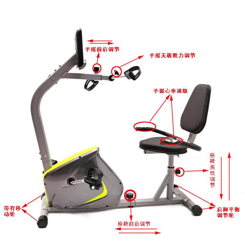 主动康复训练健身车中老年人脚踏车上下肢手脚两用锻炼机室内运动