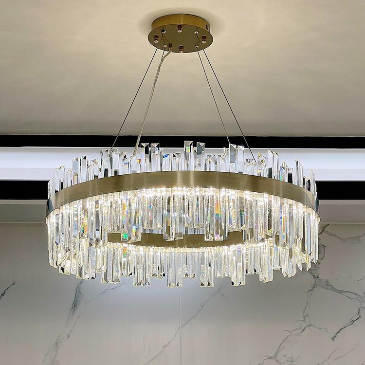 轻奢水晶吊灯客厅灯简约现代大气主卧室2025新款全屋组合套餐灯具