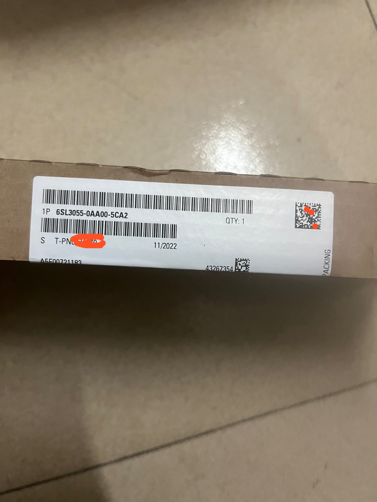 西门子6SL3055-0AA00-5CA2原装正品，全新未拆