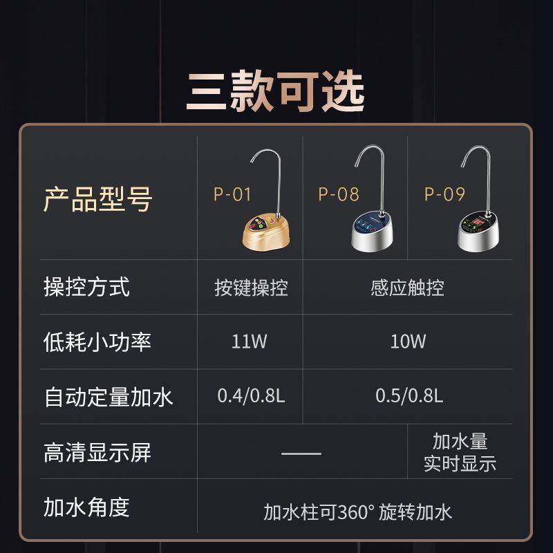 金灶P-01桶装水抽水器自动加水器电动吸水器自动上水器压水器家用