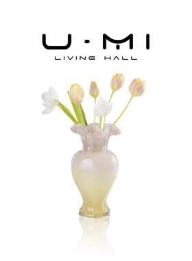 U Mi LIVING·林听|花瓶法式中古玻璃插花器餐桌客厅家居轻奢摆件