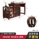 新中式 实木茶桌椅组合旋转移动茶台办公室功夫茶几家用阳台泡茶台