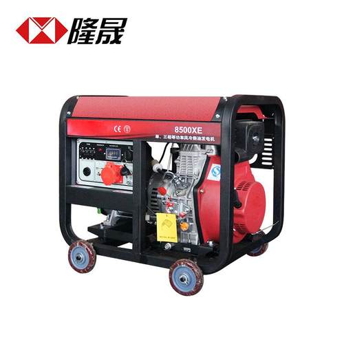 隆用晟8K额定7.5KW千瓦柴油发电机220音V相3三80V双电压低噪小型