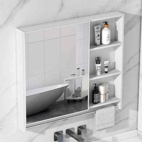 太空铝挂墙式浴室镜柜浴室柜组合卫生间储物箱镜子收纳盒单独镜箱