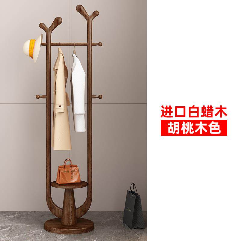 高档饭创意艺术白蜡衣帽架落地卧全实室木挂衣架木现代厅酒店衣服