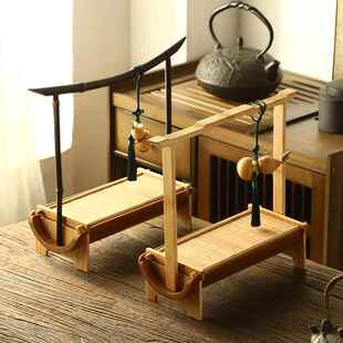 手果提茶工点盘竹制品桌面盘收盒家用中式复WHQ古纳手竹制茶具收