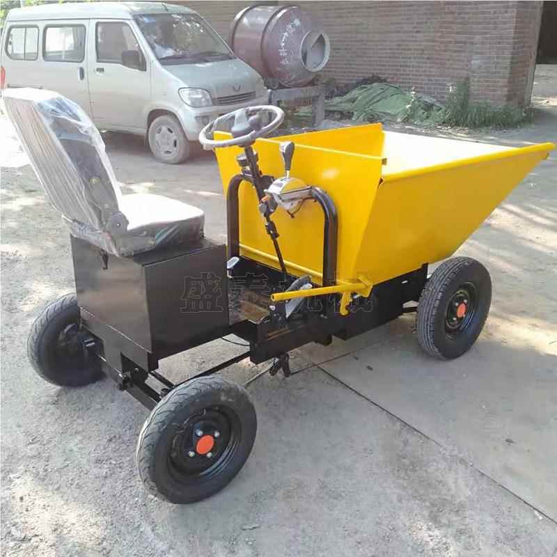 建筑工驾地用手推灰斗车小型实心胎电动三轮斗车式动电拉灰ST-10