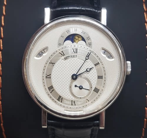 公价32.18万98新39mm宝玑经典白金7337bb自动机械男表日期月相