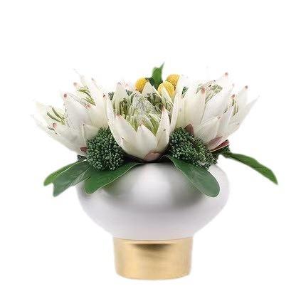 新中式陶瓷插花花器干花桌花花瓶酒店样板房客厅创意电视柜装饰工