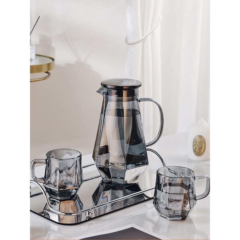 耐高温玻璃杯套装家用客厅待客水杯带把手柄茶杯家庭喝水泡茶驰兆
