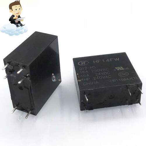 全新库存继电器Hf14Fw 012-Hs 024-Hs 12 24Vdc 6针16A Jqx-14Fw