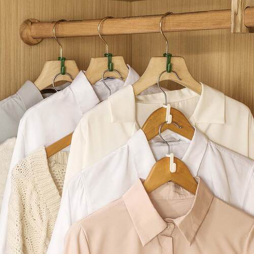 Stackable clothes hanger with connecting hooks for wardrobe
