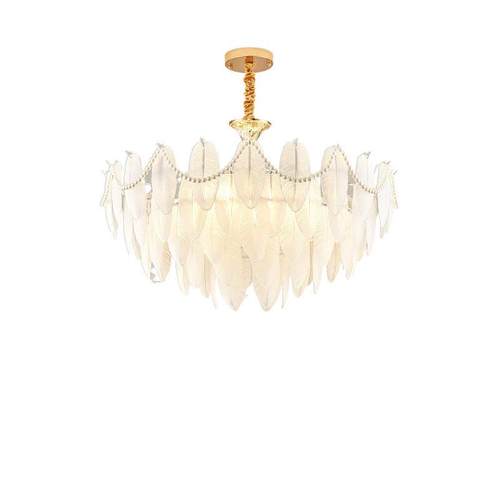 羽毛200客厅灯轻欧式吊灯2灯025新款客厅餐厅灯组奢合法式餐套卧