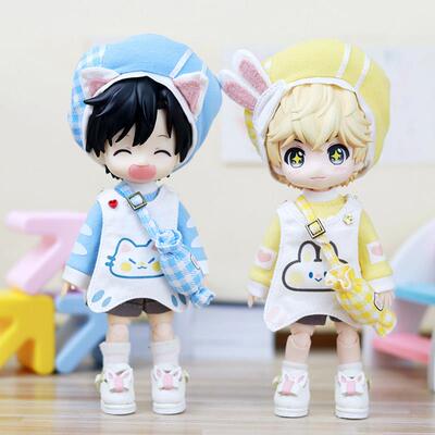 ob11娃衣 猫兔趴趴套装12分bjd娃娃衣服GSC Molly P9 UFdoll 可穿