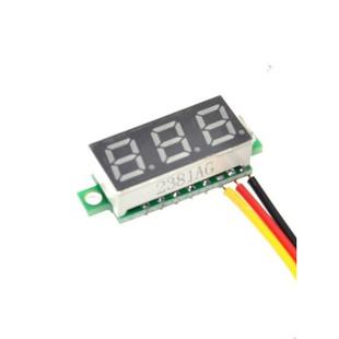 0.28寸超小数字直流电压表头 数显 可调 三线DC0-100V 电瓶电压表