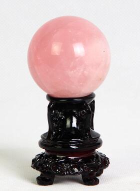 正品天然粉水晶球摆件桃花石七星阵居家办公饰品礼品玄关摆设
