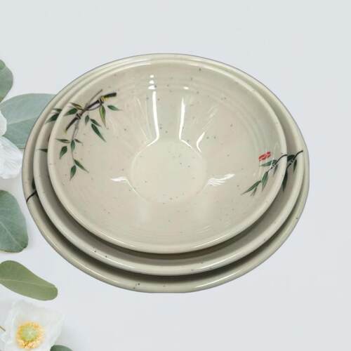 Vintage-style melamine creative round platter, suitable for