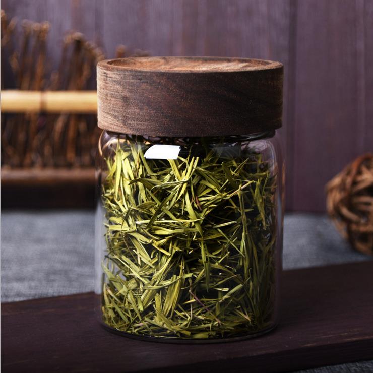 思木纹口玻璃茶叶酵螺素果酱奶YR-LK粉罐罐家相居收纳玻璃蜂蜜瓶