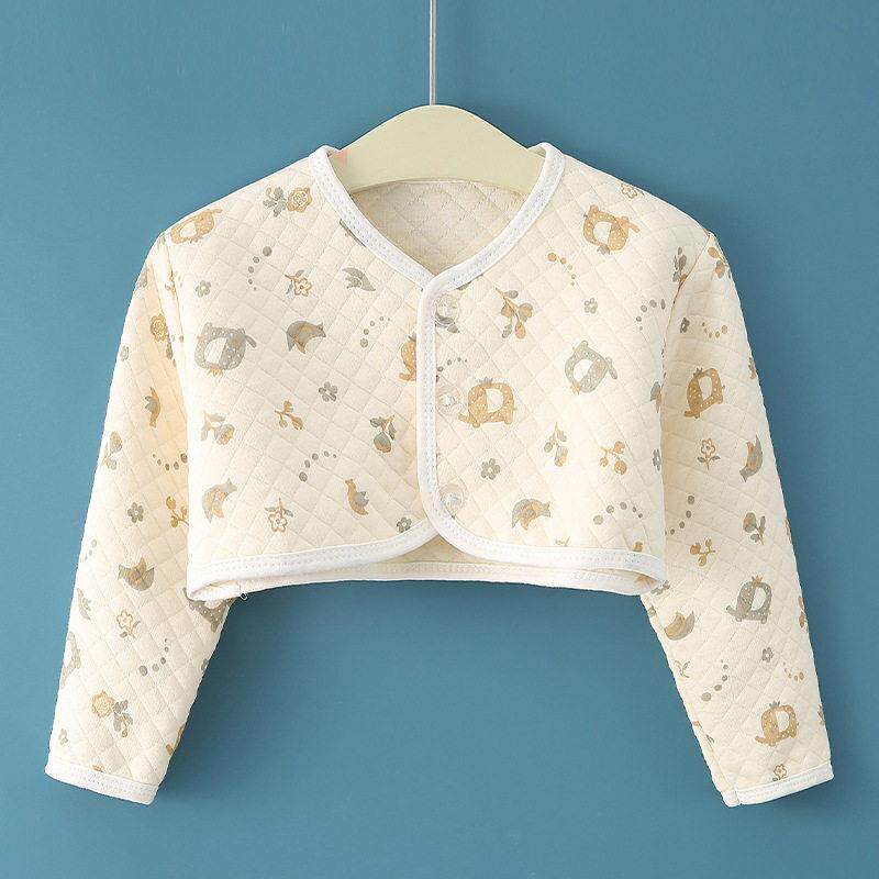 婴儿肩膀儿童保暖睡觉冬季睡袋小孩保护外套加厚可爱冬天背部