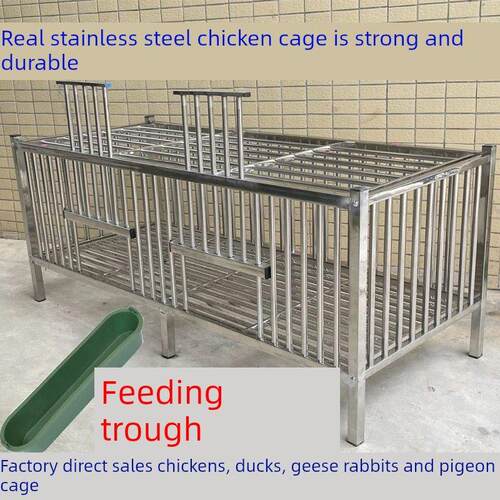 不锈钢鸡笼鸭笼鸽笼兔笼宠物笼家用大号加密加厚养殖笼子厂家直销
