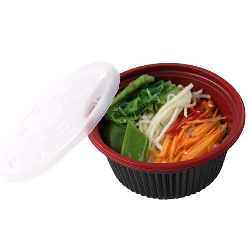 隔热双层加厚圆型打包碗防烫手双色碗耐高温500750ml28oz38oz