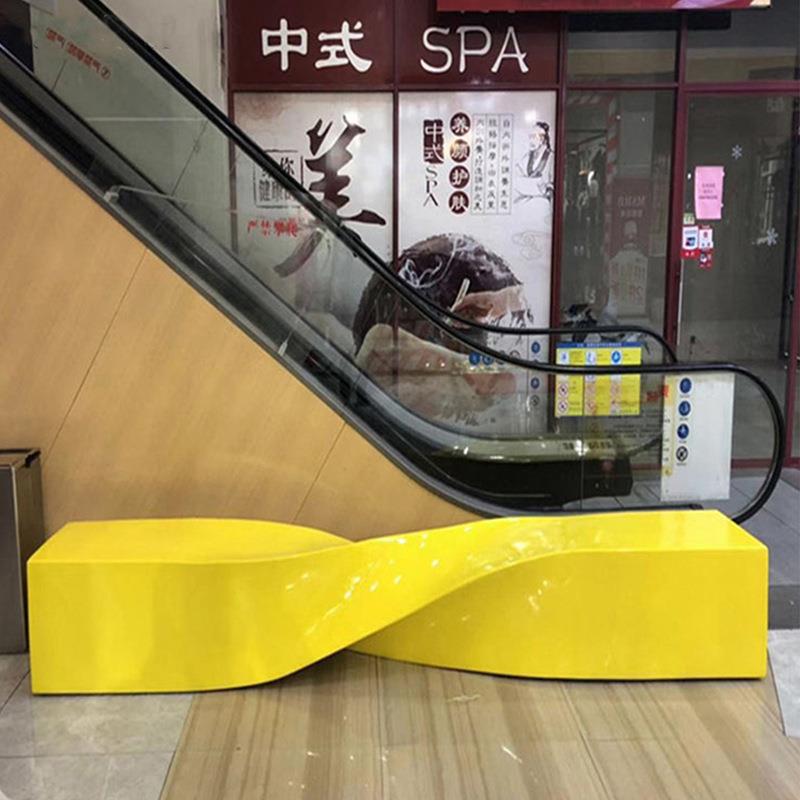 玻璃钢休闲椅北欧简约室内等候区座椅户外商场个性休息坐凳