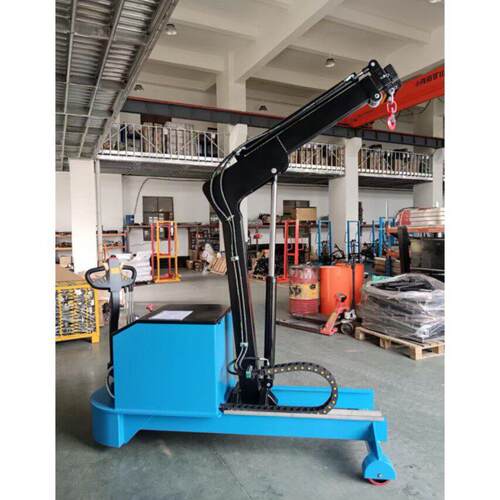 普尔夫全电动小型吊车步行配重臂吊2吨平衡重模具升降吊机厂家