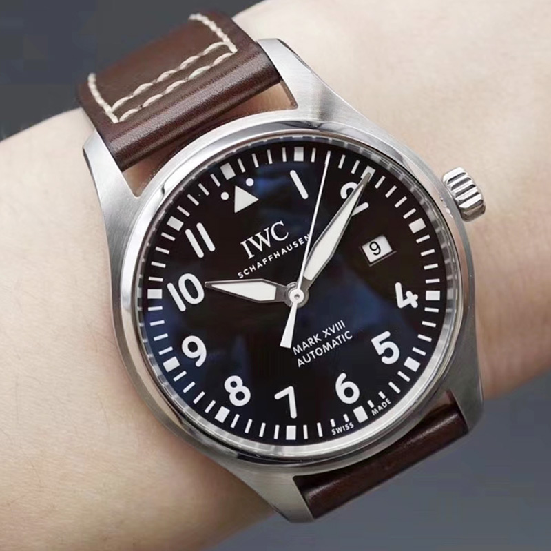 98新40mm万国飞行员系列深棕盘IW327003自动机械男表日期显示正品