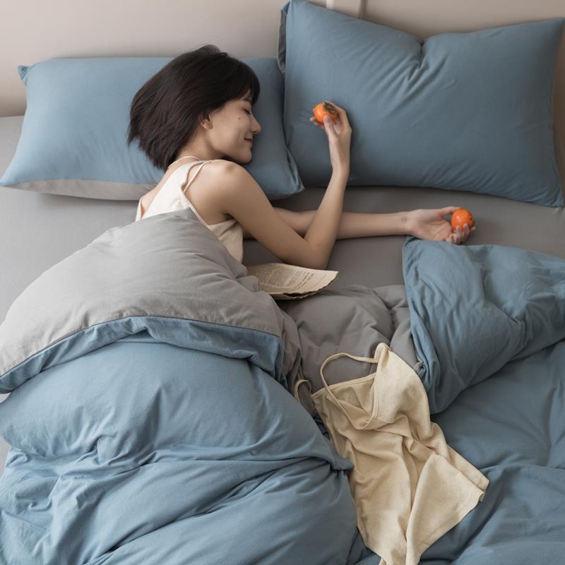 正品超柔软糯睡床针织棉裸四件套全床棉天竺棉床单被套纯棉笠三件