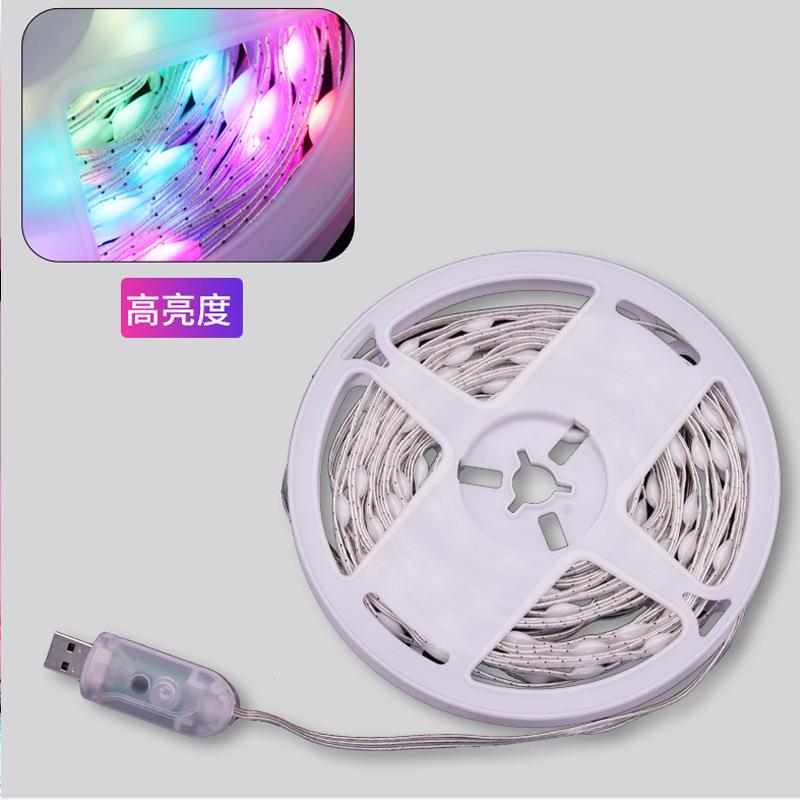 灯串带遥控LED铜线灯圣诞彩灯软管灯串电池USB铜线彩虹管