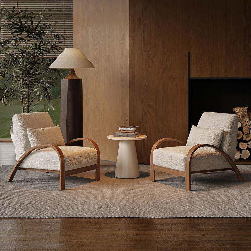 侘寂休闲单人沙发椅设计师极简北欧创意客厅阳台卧室中古风休闲椅