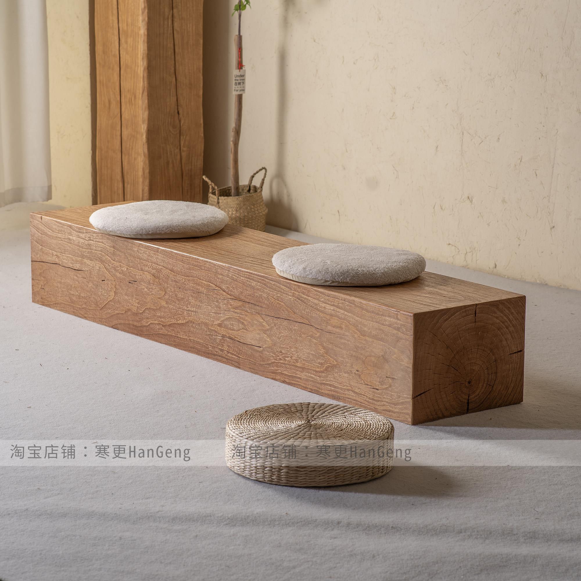 实木长条凳原木长椅电视柜休息凳商场换鞋凳床尾凳覆古踏板酒店
