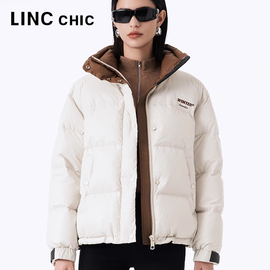 LINCCHIC金羽杰短款羽绒服女2023秋冬都市时髦免洗加厚面包服