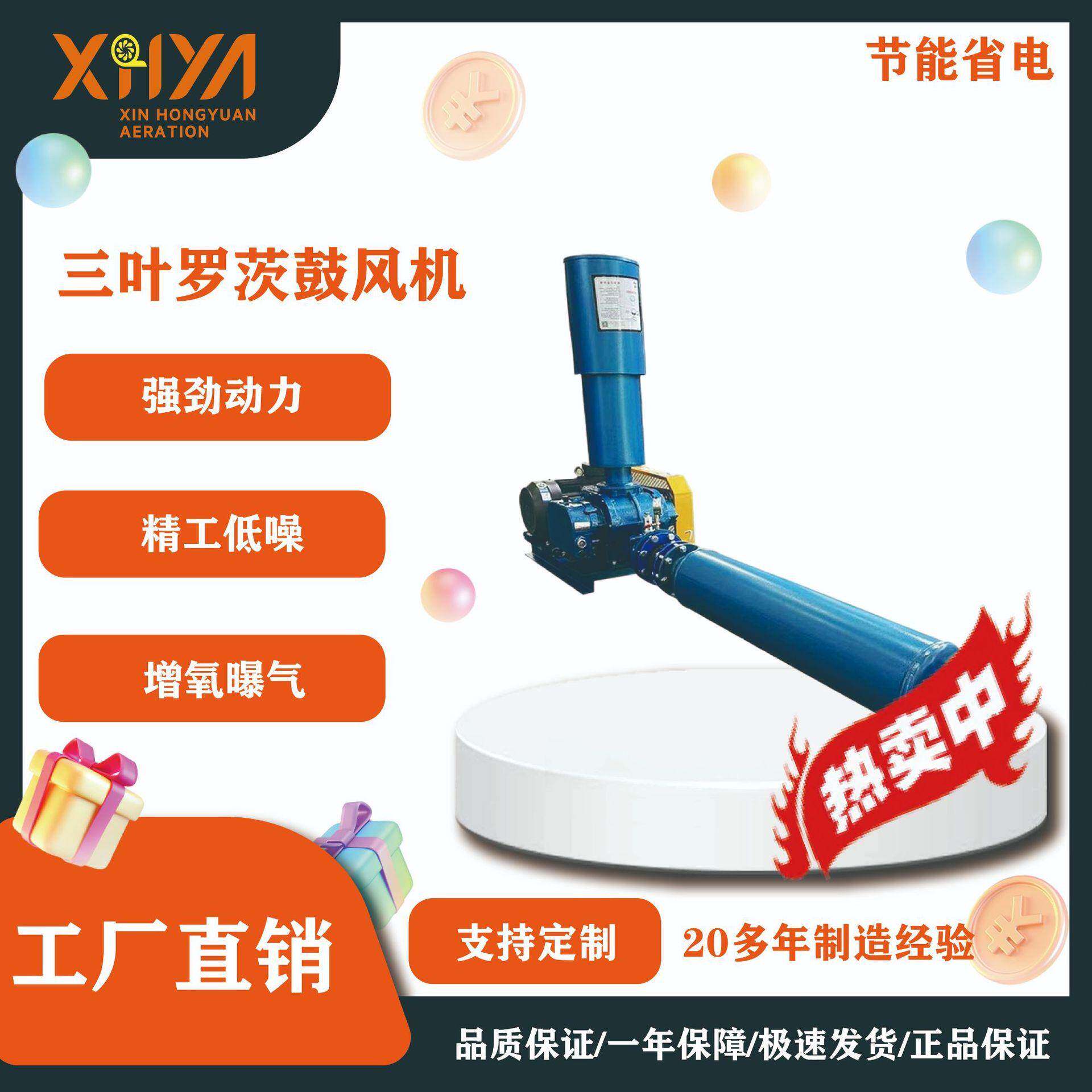 直销罗茨鼓风机200双油箱三叶罗茨风机污水处理增氧气力输